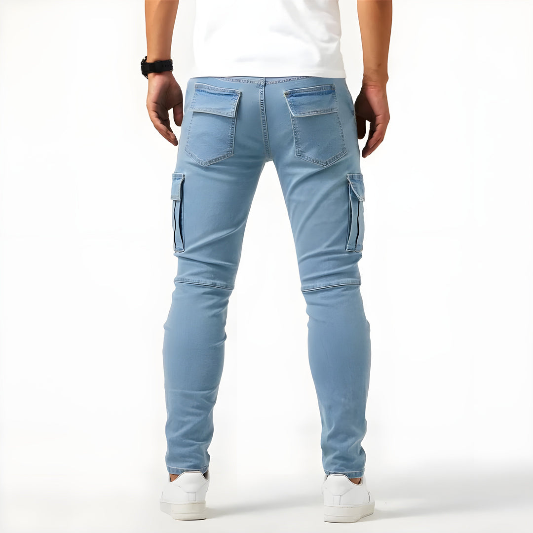 Jeans Pelli - Cargo en denim extensible