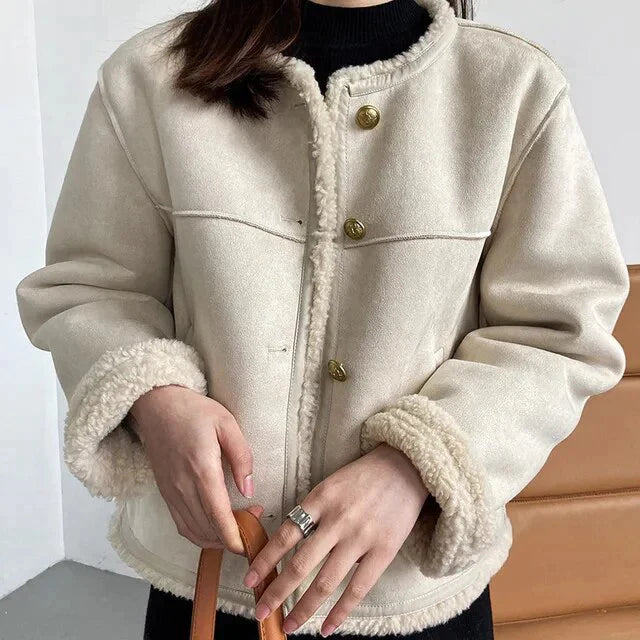 Emy - Manteau Boutonné Élégant