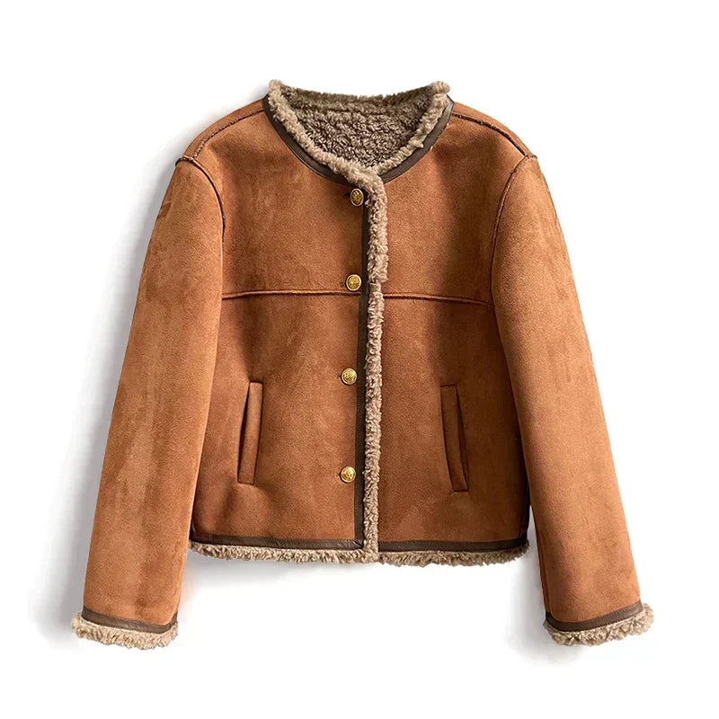 Emy - Manteau Boutonné Élégant