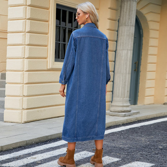 Victoria - Manteau Long en Denim