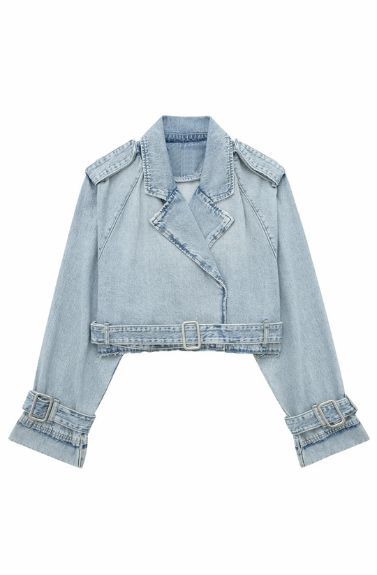 Jeanne - Veste en denim raccourcie