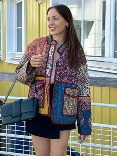 Charline - Manteau Floral Chic