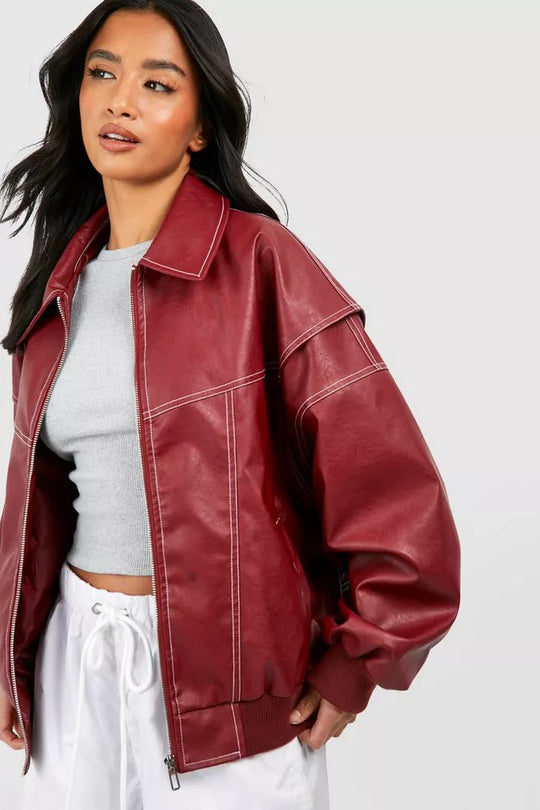 Casey - La Veste Bombers en Cuir Essentielle