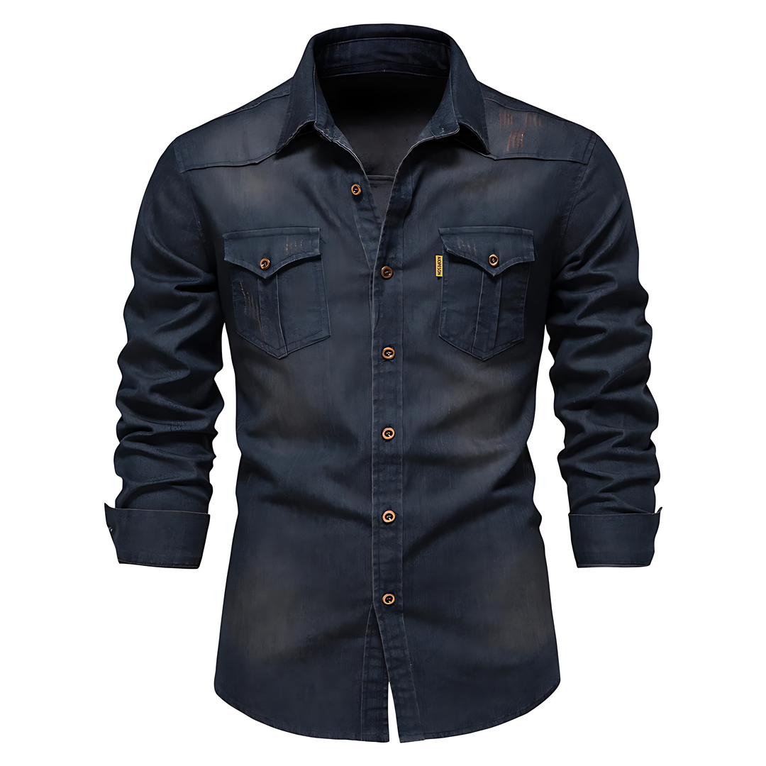 Chemise en Denim Coton AdaptiveFit : Taillée pour les Hommes