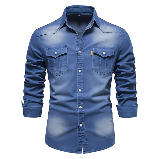 Chemise en Denim Coton AdaptiveFit : Taillée pour les Hommes